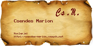 Csendes Marion névjegykártya